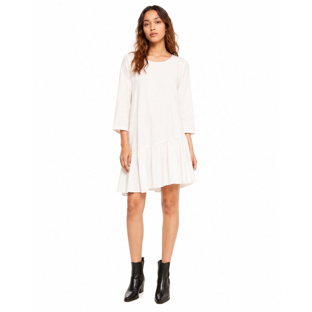 ZARA Asymmetrical Hem Oversized Poplin Dress NWD